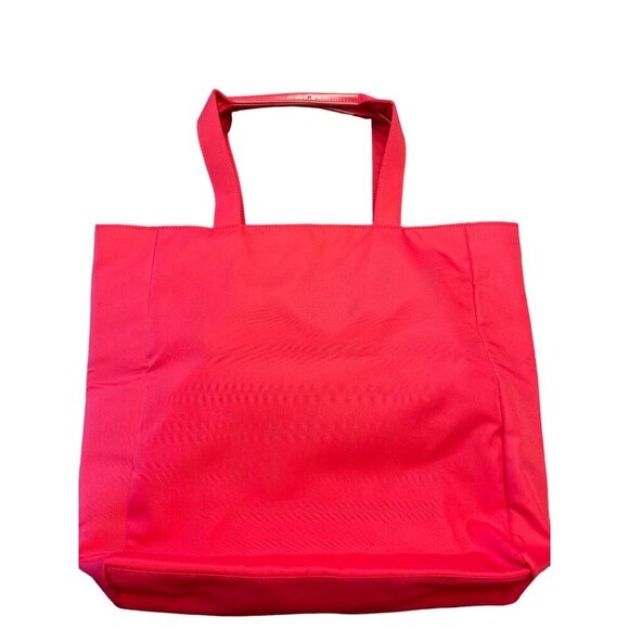 Ed Hardy Hot Pink Tote Bag With Gold Skull Print & Clear PVC Pocket - Picture 2 of 5